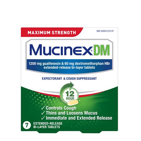 Mucinex® Dm Max Strength Extended Release Bi Layer Tablets