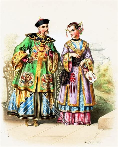 Traditional Nobility Costumes From China 1850s
