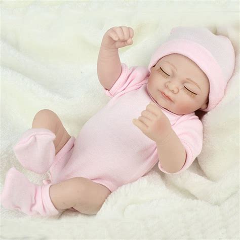 Off Mini Pink Inch Reborn Baby Dolls Full Silicone Baby Doll Body Rosegal