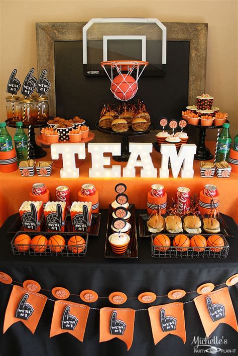 basketball party idea march maddness themed food and mini basketball party favors football