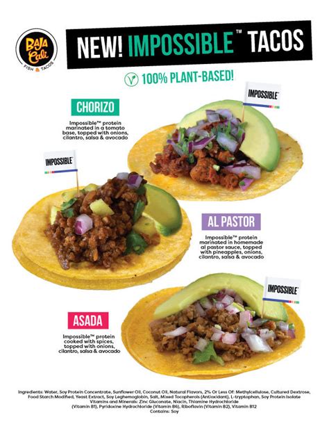 New Impossible Tacos Have Arrived At Baja Cali