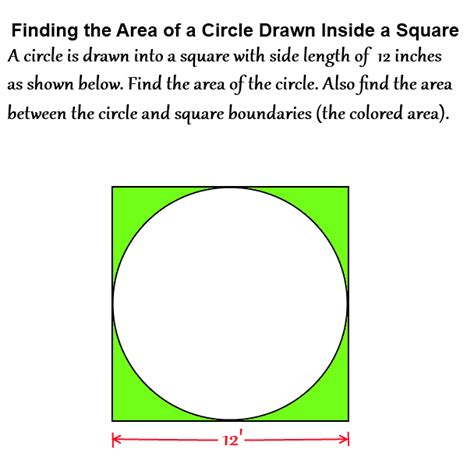 How do you find the approximate area of a circle? Circle inside a square word problems | Mathfriendly ...