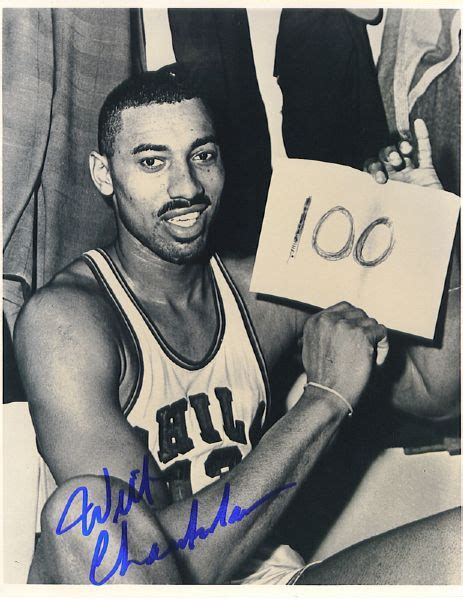 Lot Detail Wilt Chamberlain Autographed 100 Point Game Photo Jsa