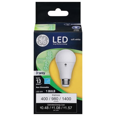 Save On Ge Led 3 Way Light Bulb Soft White Non Dimmable 30w70w100w