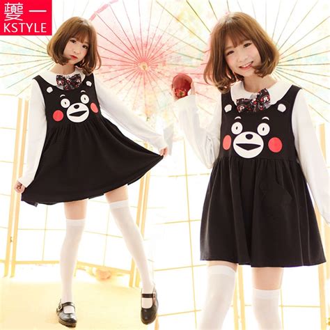 New Super Cute Japanese Anime Kumamon Vest Dress Cosplay