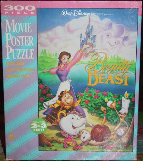 Disney little mermaid 300 piece poster puzzle mega brands 2006. Golden Disney's Beauty & The Beast Movie Poster Puzzle 300 ...