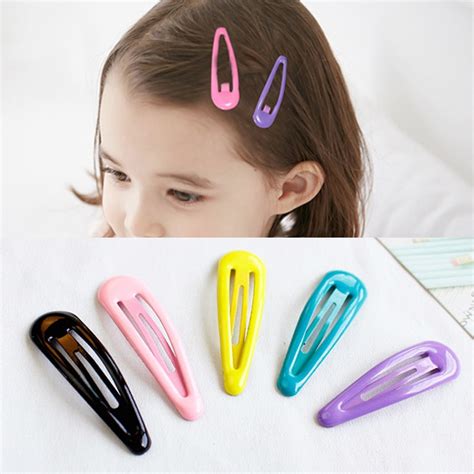 10 Pcs Lot Sweet Diy Bb Clips Popular Style Candy Color Charm Snap Hair Clips Barrettes Lovely