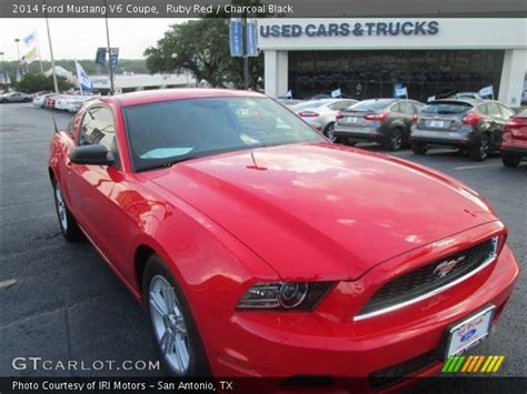 Ruby Red 2014 Ford Mustang V6 Coupe Charcoal Black Interior