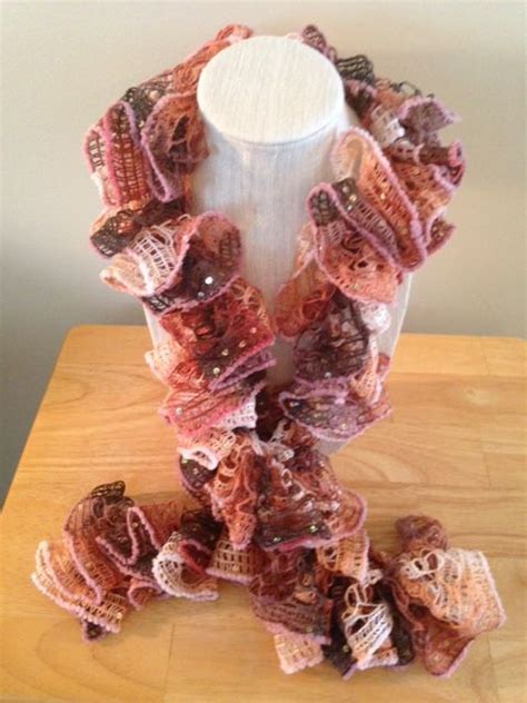 Another View Of This Ruffle Scarf Made With Patons Pirouette Yarn In