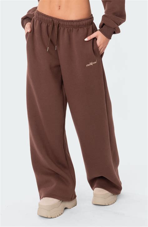 Low Rise Sweatpants Brown Sweatpants Sweatpants Style Girl Sweatpants Outfit Oversized