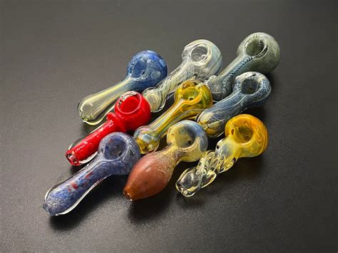 mystery glass pipes smoking hand pipe glass handmade unique etsy