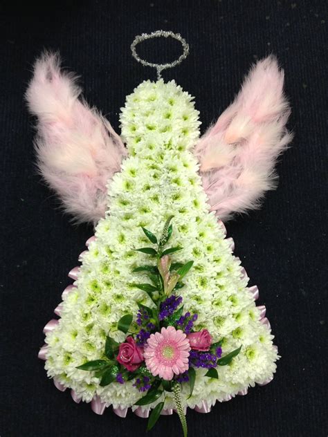 Angel Made Out Of Fresh Flowers Funeral Flower Arrangements Funeral