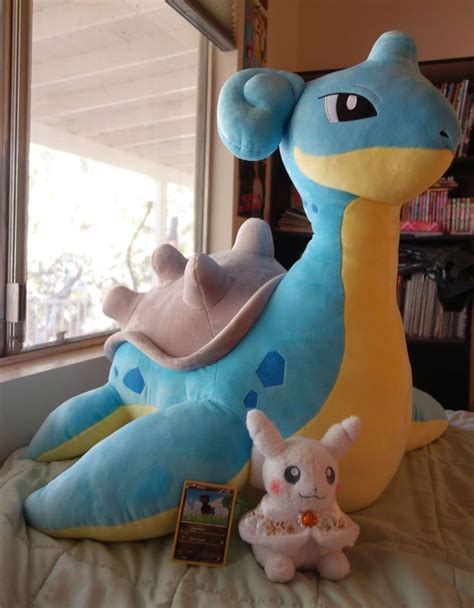 Video showing the giant kyogre plush i made, since pictures were just not enough to show this guy! Big Size Lapras plush, around 27″ tall. The last picture ...