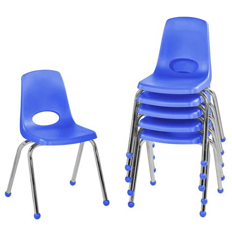 Factory Direct Partners 16in Stack Chair With Ball Glides 6 Pack