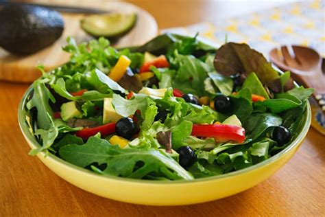 Mixed Greens Salad With Avocado And Blueberries The Vegan Atlas