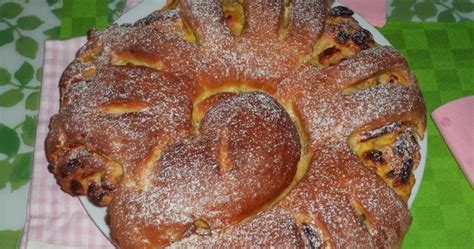 la buona cucina di katty chiocciola di brioche farcita di crema e mele