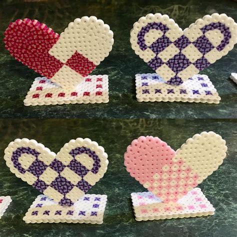 Perler Bead Hearts Valentines Mothers Day Easy Perler Beads Ideas