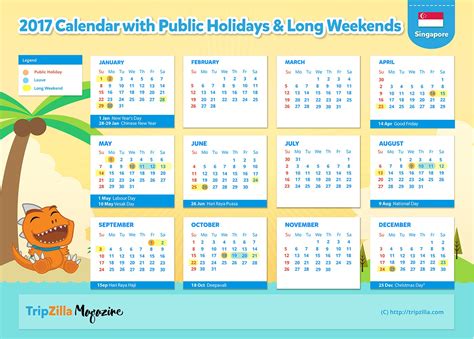 Calendar 2018 Singapore Public Holiday