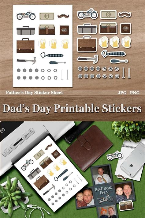 Printable Fathers Day Stickers For Dad In 2022 Printable Stickers