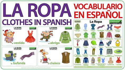 Learn Spanish Clothes Vocabulary La Ropa Vocabulario En Español