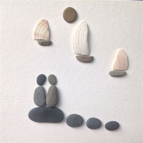 Pebble Picture Watching The Boats Shells And Pebbles Stone Pictures