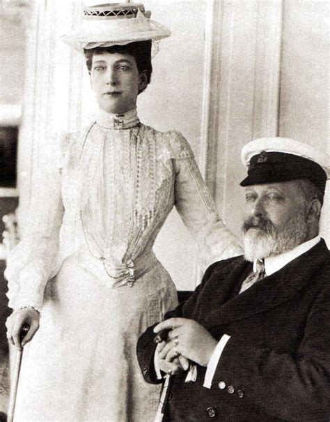 King Edward Vii And Queen Alaxandra At Cowes Isle Of Wight Uk 1907