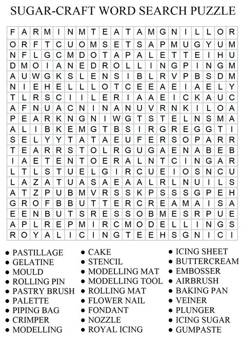 Maybe you would like to learn more about one of these? Sugarcraft word search puzzle | ANINO