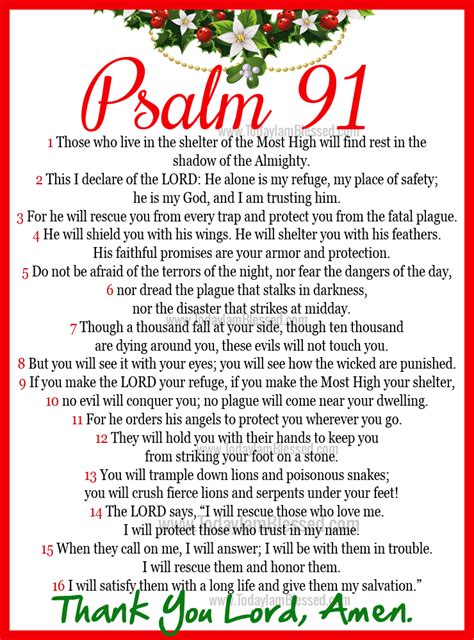 A Collection Of Prayers Psalm 91 Prayer Psalms Psalm 91