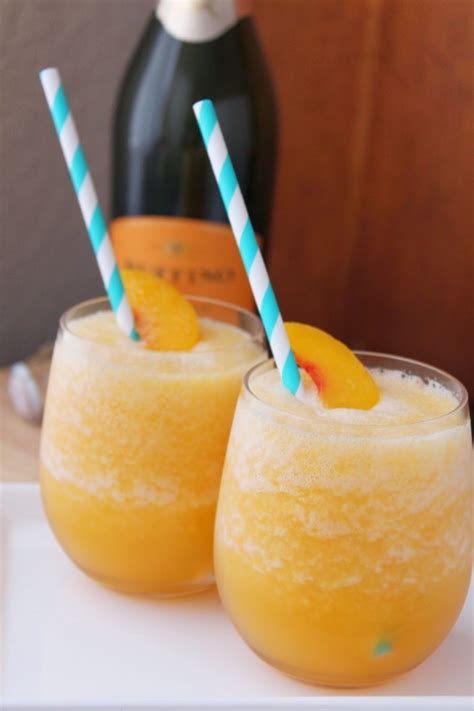 Frozen Peach Bellini Recipe Cheers Inmod Style