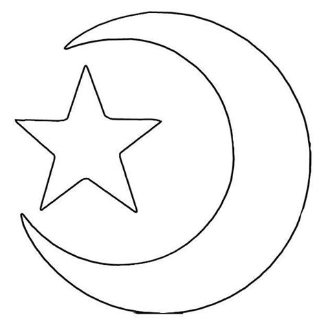 Printable Ramadan Moon And Star Template