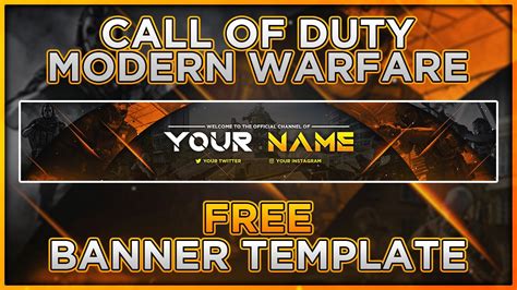Call Of Duty Modern Warfare Banner Template With Free Psd Download