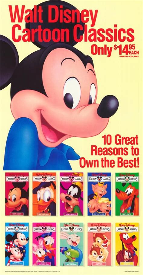 Walt Disney Cartoon Classics 1988 Walt Disney Cartoons Disney