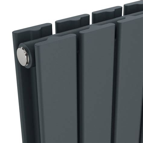 Anthracite Double Flat Panel Horizontal Radiator