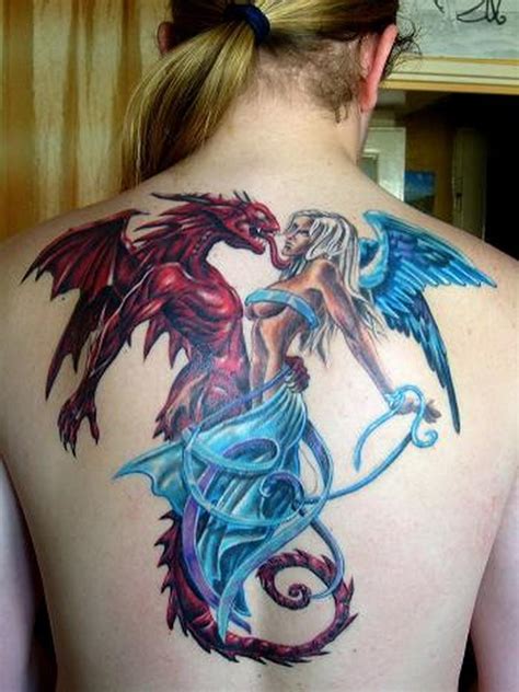 Angels N Demons Gothic Tattoo Designs On Back Tattoos