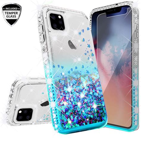 For iphone 12 11 pro max xs xr 7 8 plus cute love heart silicone soft case cover. Case for iPhone 11 Pro Max (2019), Glitter Liquid Floating ...