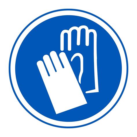 Symbol Wear Hand Protection Sign 2306750 Vector Art At Vecteezy