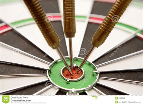 Darts In Dartboard Stock Photo Image Of Symbolic Goal 8758596