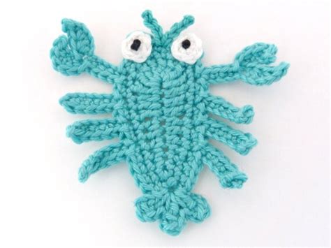 Crochet Sea Life Crochet Appliques 1 Applique Lobster