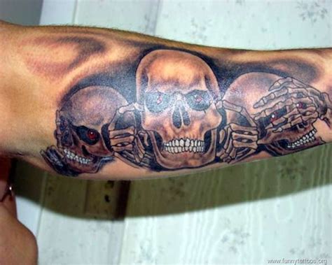Hear See Speak No Evil Skulls Tatto Skull Tattoos Skull Tattoo