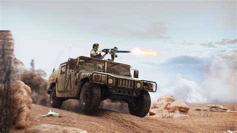 Wallpaper Car Desert Jeep Minigun M134 Minigun Hmmwv Screenshot