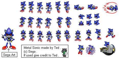 Metal Sonic Sonic 1 Style Retro Gaming Art Sonic Pixel Art