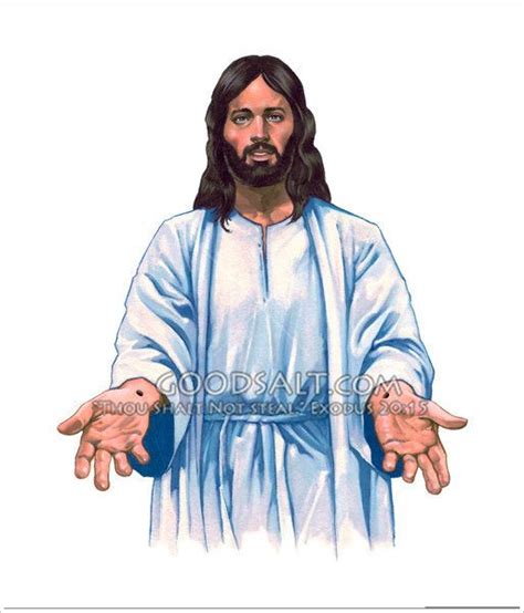 Jesus Holding Arms Out Stretched Br