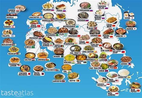 30 Maps Reveal The Tastiest Dishes Around The World Food Map Around