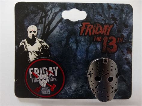 Friday The 13th Jason Voorhees Horror Movie Lapel 2 Pin Set Jason