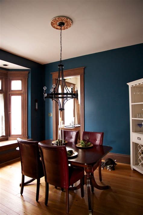 Project 7 Going Bold Dining Room Blue Dining Room Colors Dining