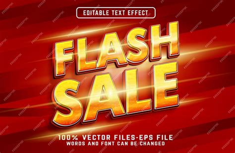 Premium Vector Flash Sale 3d Text Effect Premium Vectors