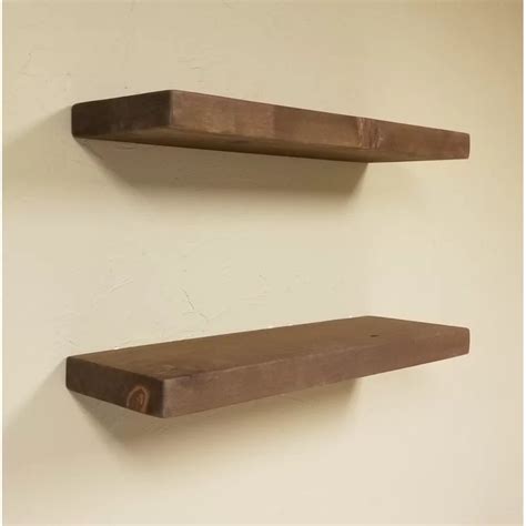 Russo 2 Piece Pine Solid Wood Floating Shelf Wood Floating Shelves