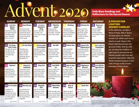 In the table below you can find a list of catholic holidays dates in 2021 year. 2020 Adult Advent Calendar Catholic Product/Goods ...