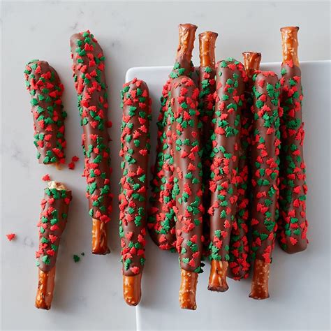 Christmas Tree Milk Chocolate And Caramel Dipped Pretzels 10pc Mrs