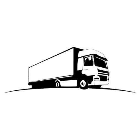 Premium Vector Truck Trailer Vector Illustration Logo Icon